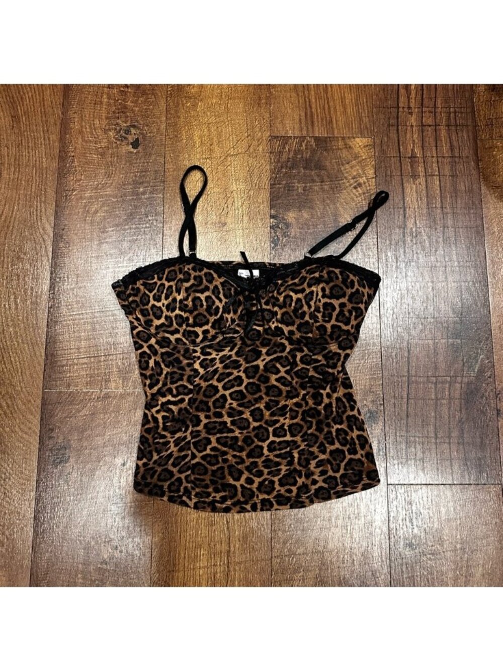 No Boundaries Black and Brown Leopard Camisole